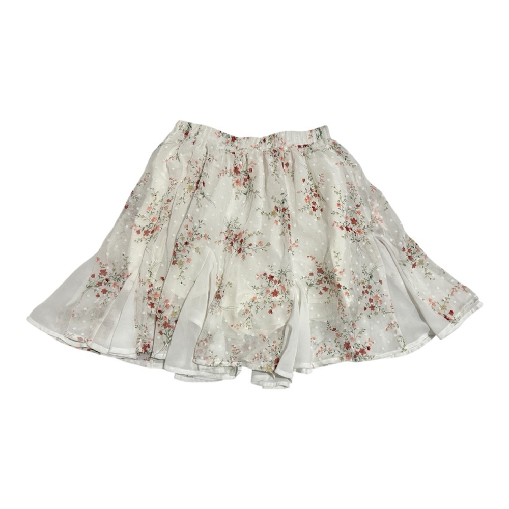 Floral White Skort